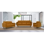 Acme Radwan Wooden Frame Sofa in Leather, Multiple Color