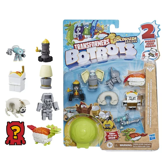 Transformers Toys BotBots Series 5 Hibotchi Heats 8-Pack - Mystery 2-in-1 Collectible Figures! Kids Ages 5 and Up (Styles and Colors May Vary) by Hasbro
