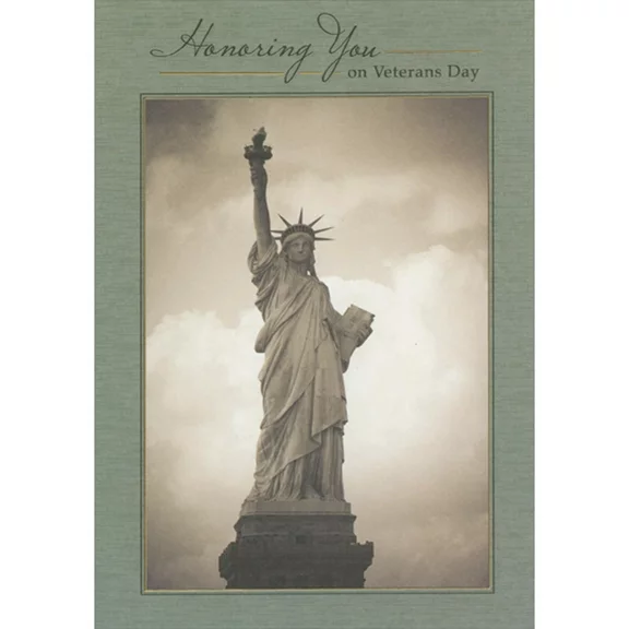 Designer Greetings Honoring You: Statue of Liberty Photo Veterans Day Card