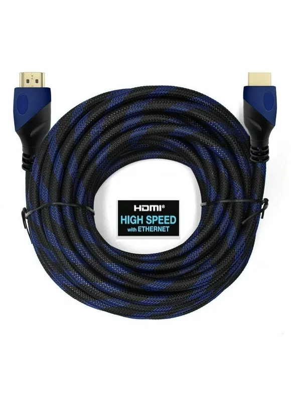 CableVantage PREMIUM 30ft 30 ftHDMI Male to Male M/M Cable Cord Bluray For 3D DVD HDTV 1080P LCD Blue