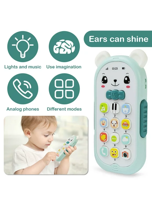 LNKOO Baby Cell Phone Toy with Lights & Music, Sing & Count Musical Phone Toy, Toys for 6-9 6-12 12-24 Months Early Learning Educational Mobile Phone Toys Gifts for Toddlers 1 2 3 Year Old Boys Girls