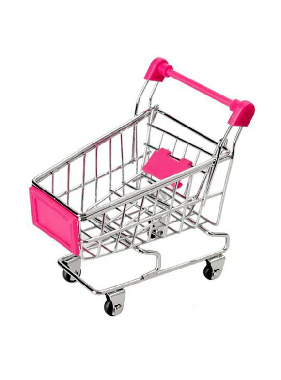 TureClos Baby Kids Simulation Mini Shopping Cart Toys Handcart Supermarket Storage Basket Trolley Toy