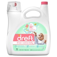 Dreft Stage 2: Active Baby, 96 Loads Liquid Laundry Detergent, 150 Fl Oz