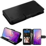 Samsung Galaxy S10e (5.8") Phone Case Leather Flip Wallet Case Cover Stand Pouch Book Magnetic Buckle with Credit Card Slots Holder Stand BLACK Phone Case Cover for Samsung Galaxy S10E (5.8") (2019)