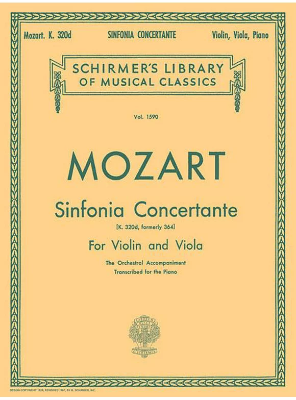 Sinfonia Concertante : Schirmer Library of Classics Volume 1590 Score and Parts (Paperback)