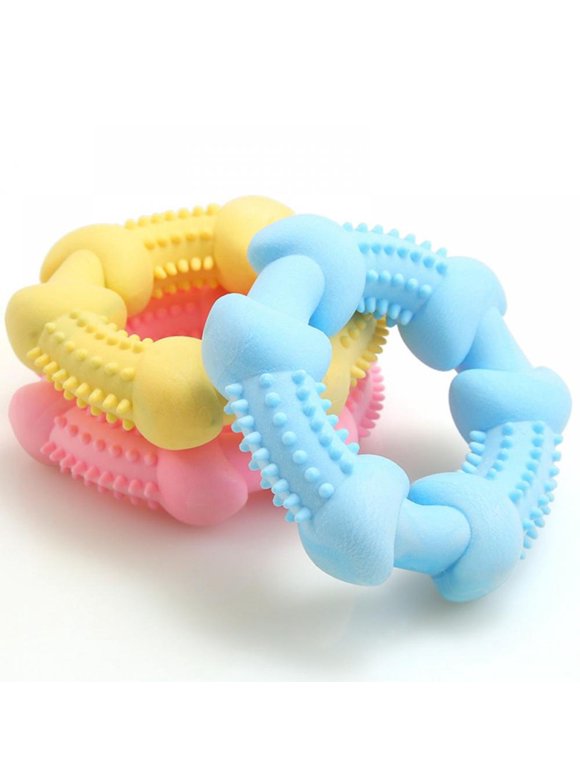 TPR Rubber Milk Flavor Pet Puppy Teether Toys for Small Medium Puppies, Training Pool Floating Chew Ring Toys