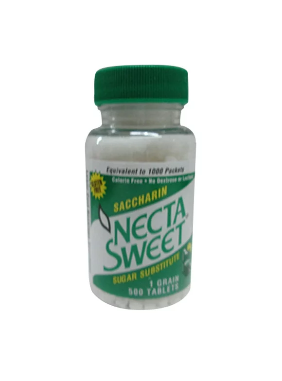 Necta Sweet Saccharin Sugar Substitute 1.0 Grain Tablets - 500 Ea, 3 Pack