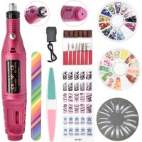 iMeshbean Professional Finger Toe Nail Care Electric Nail Drill Machine Manicure Pedicure Kit Electric Nail Art File Drill, Pink