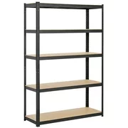 SmileMart 47"x18"x 71" Adjustable 5-Tier Metal Storage Shelf Storage Organizer Display Rack Shelves for Garage/Warehouse/Tool House/Living Room/Kitchen