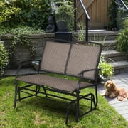 Topbuy Outdoor Patio Glider Bench Loveseat Chaise Rocking Armchair Garden