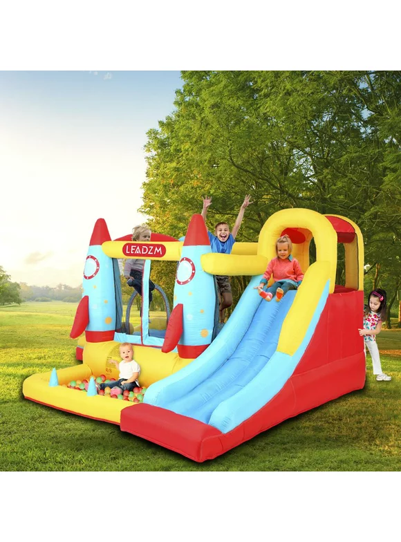 SalonMore Kids Safe Inflatable Bounce Party Castle Slide Jumping Playhouse with 450W Blower