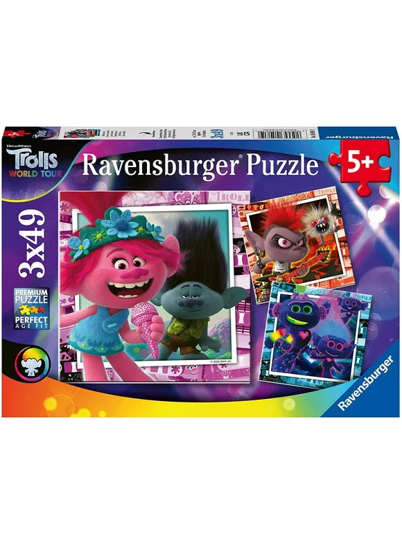 Ravensburger 5081 Trolls 2 World Tour 3 x 49 Piece Jigsaw Puzzles for Kids