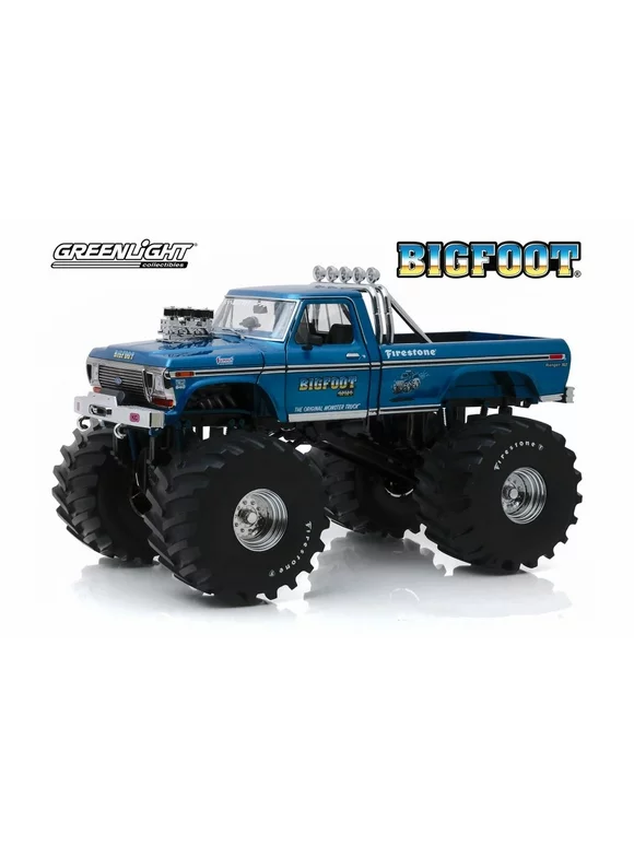 1974 Ford F-250 Monster Truck (with 66-inch Tires), Kings of Crunch - Bigfoot - Greenlight 13541 - 1/18 scale Diecast Model Toy Car
