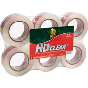 Duck HD Clear Packing Tape, 1.88 in. x 109.3 yd., Clear, 6-Count