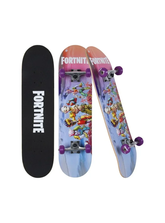 Fortnite 31" Popsicle Complete Skateboard, Loading Screen, Kids Ages 6+