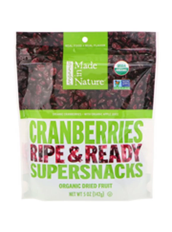 Made in Nature Organic Sun Dried Cranberries, 5 oz [Pack of 6]