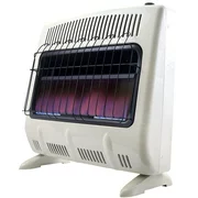 Mr. Heater MHVFB30NGT Vent Free Blue Flame Natural Gas Heater with 30 000 BTU Output  Low Oxygen Shut-Off System and Blue Flame Burner in White