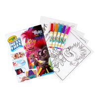 Crayola Color Wonder Trolls Coloring Set, Beginner Child, 18 Pages