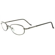 Oval Fashion Reading Glass Dark Grey Frame with Power vision + 2.00 for Women and Men