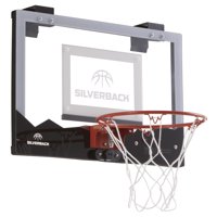 Silverback LED Light-Up Over the Door Mini Basketball Hoop - 18" - Includes Mini Basketball and Air Pump