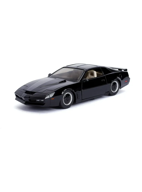 Jada Toys Knight Rider K.I.T.T. 1982 Pontiac Firebird DIE-CAST Car with Light Up Feature, 1: 24 Scale Vehicle, Black