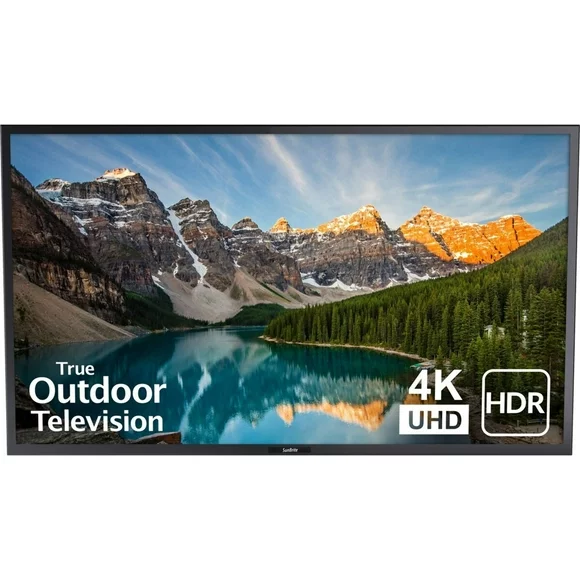 SunBrite Veranda 2 Series 55-inch Full Shade Outdoor TV | 4K Ultra HD HDR LED Weatherproof Television - Direct Lit LED Screen with All-Weather Remote (SB-V-55-4KHDR-BL)