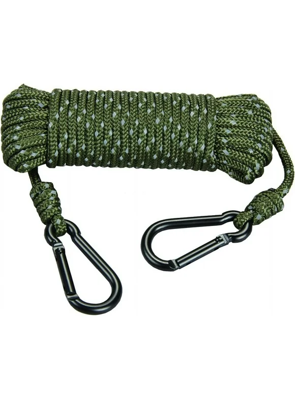 Hunters Specialties Reflective Treestand Rope 30' Long W/ Carabiner Clips