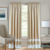 2 Pack Shabby Linen Farmhouse Sheer Flax Window Curtains - Taupe, 84 in. Long