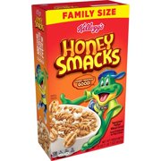 Kellogg's Honey Smacks Breakfast Cereal, Made with Whole Grain, Kids Snacks, Original, 23oz, 1 Box