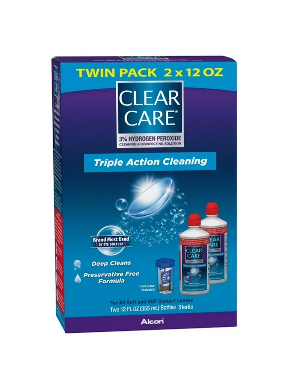 Clear Care Cleaning & Disinfection Solution-12 oz, Twin Value Pack