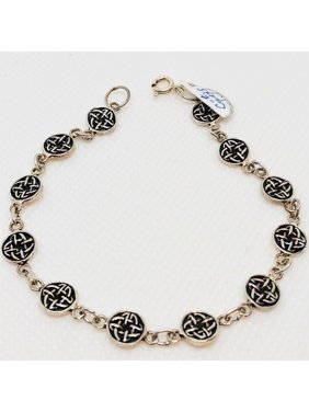 Celtic! Sterling Silver Knots 7" Bracelet 9977A