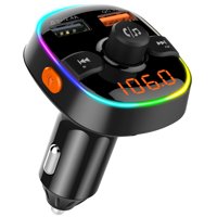 Bluetooth FM Transmitter for Car, Wireless Bluetooth Handsfree Car Kit FM Transmitter MP3 Player USB Charger