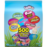 Egg-fillers Nerds, Trolli, Bottlecaps, SweeTarts, Chewy Lemonhead, Super Bubble & Now and Later Easter Candy Variety Pack , 105oz (500 Count)