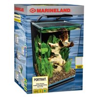Marineland Portrait Glass LED Aquarium Kit, 5 Gallons, Hidden Filtration