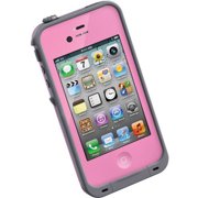 iPhone 4 Treefrog lifeproof case, pink/gray