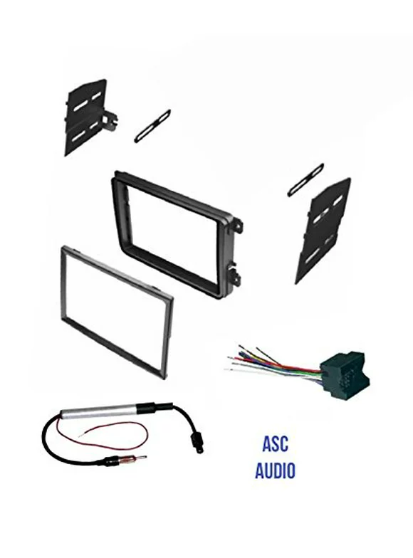 ASC Double Din Car Stereo Radio Dash Kit, Wire Harness, and Antenna Adapter for VW Volkswagen: 12-15 Beetle,09-14 CC,07-14 Eos,10-14 Golf,06-14 GTI,06-15 Jetta,06-14 Passat,06-09 Rabbit,09-14 Tiguan