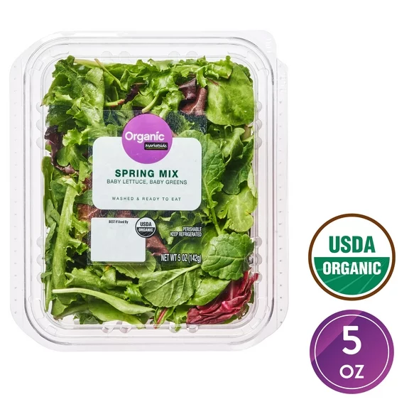 Marketside Organic Spring Mix Salad, 5 oz Clam Shell, Fresh