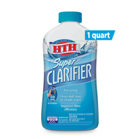 HTH Super Clarifier, Clears Cloudy Water in Swimming Pools, 1 Qt