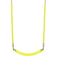 Swingan - Belt Swing For All Ages - Soft Grip Chain - Fully Assembled - Yellow