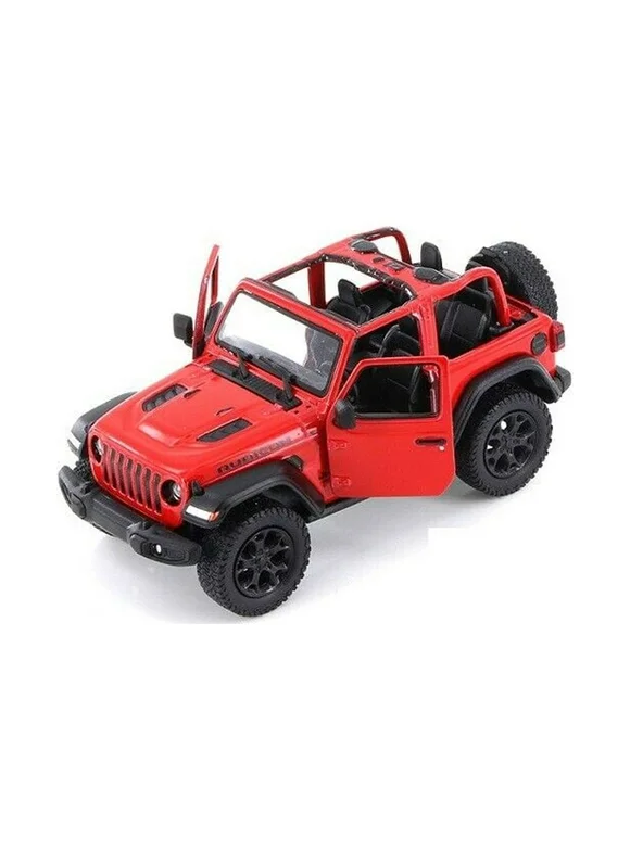 5" Kinsmart 2018 Jeep Wrangler Rubicon No Hard Top Diecast Model Toy Car 1:34 Red