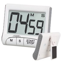 Digital Kitchen Timer & Stopwatch, EEEkit Large LCD Display Digits Battery Powered Magnetic Countdown Timers with Loud Alarm, Magnetic Stand for Cooking, Classroom, Bathroom, Teachers, Kids