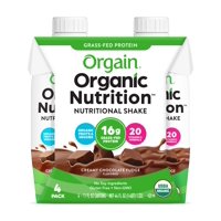 Orgain Organic Protein Shake, Chocolate, 16g Protein, 4 Ct