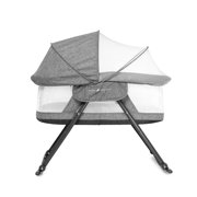 Baby Delight Go With Me Slumber - Deluxe Portable Rocking Bassinet - Charcoal Tweed Fashion - JPMA Certified