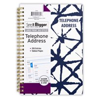 See It Bigger Telephone & Address Book with Password Pages, 5.5" x 8"