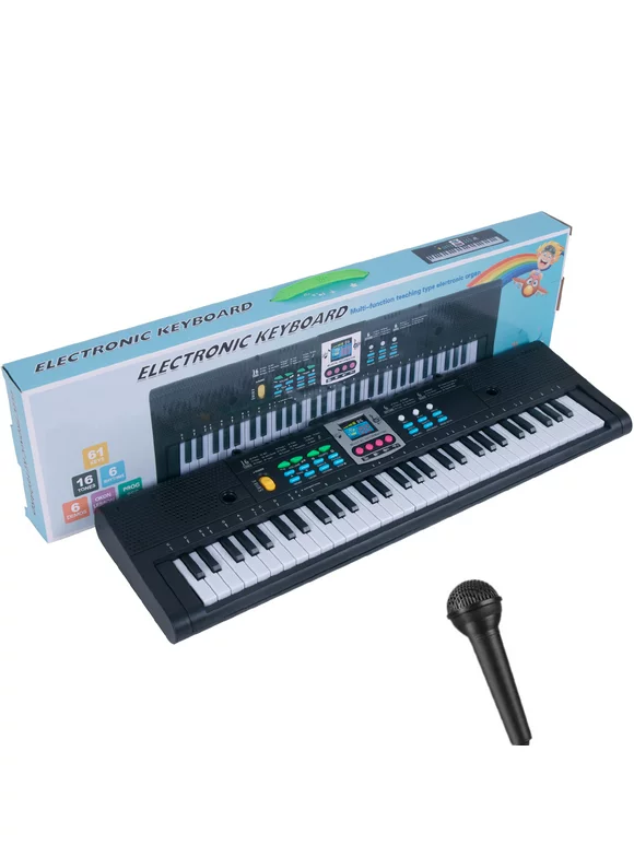 Willstar 61 Key Music Electronic Keyboard Electric Digital Piano Organ, Black