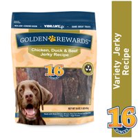Golden Rewards Chicken, Duck & Beef Jerky Recipe Dog Treat Variety Pack, 16 oz