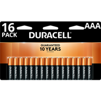 Duracell 1.5V Coppertop Alkaline AAA Batteries 16 Pack