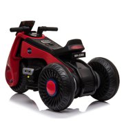 Kids 6V Electric 3-Wheel Motorcycle Ride On Toys, Battery Power Motorized Kids Ride On Motorcycle Bike, Double Drive Kids Dirt Bike Toddler Toys Cars Christmas Gifts for Boys Girls 2-5, Red, Q6910