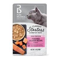 Pure Balance Classic Starters Gourmet Cat Treats, Poached Salmon in Broth, 1.4 oz