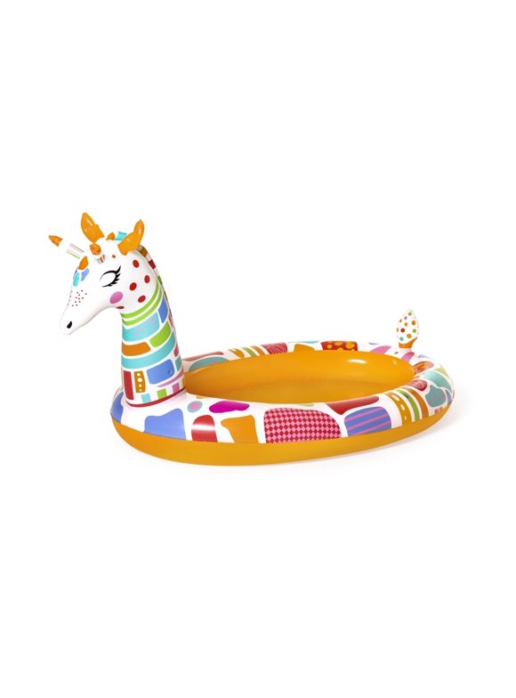 H2OGO! Groovy Giraffe Multicolor Child's Inflatable Play Pool with Sprayer